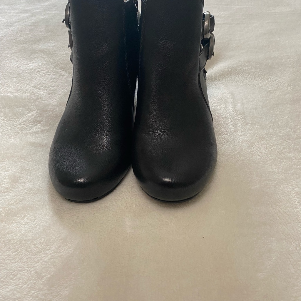 Baretraps Black Ankle Booties With Buckle Detail